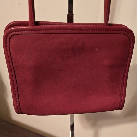 Coach Disco Crossbody Small Red Leather Shoulder Handbag ~ Vintage EVC - Picture 2 of 9